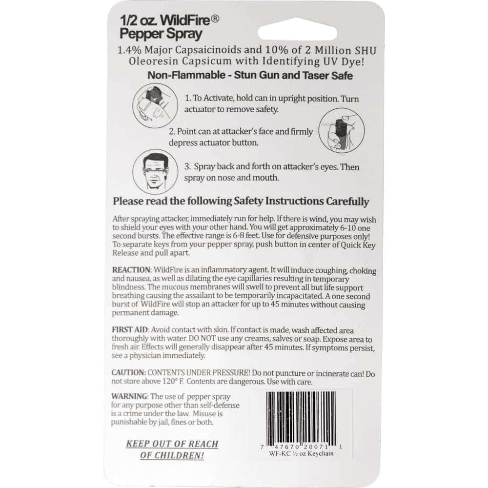 Wildfire™ Pepper Spray With Belt Clip and Quick Release Key Chain - Image 3